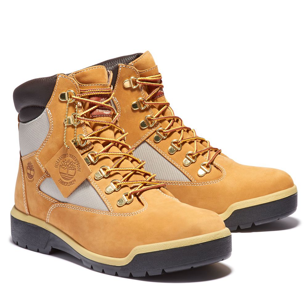 Timberland 6-Inch Μποτακια Ανδρικα Καφε/Μαυρα - Waterproof Field - Greece 5769302-VA